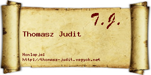Thomasz Judit névjegykártya